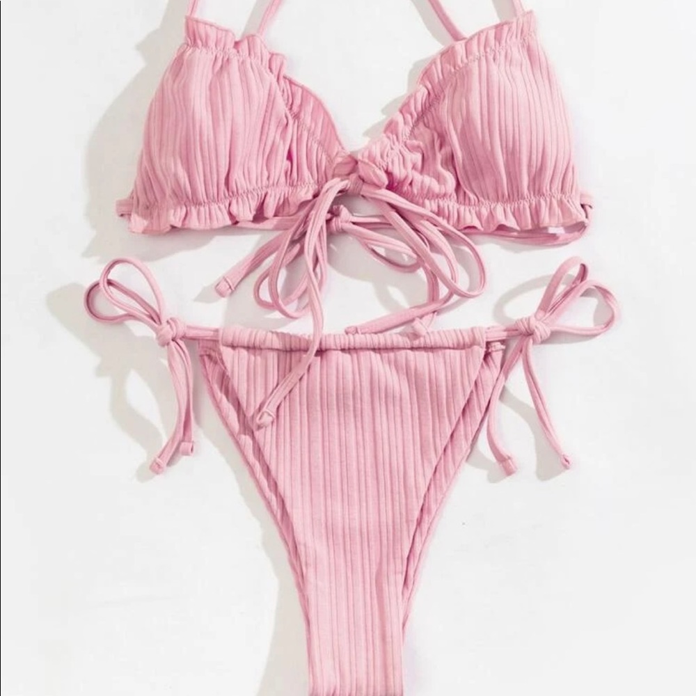 Pink String Bikini - Picture 3 of 6